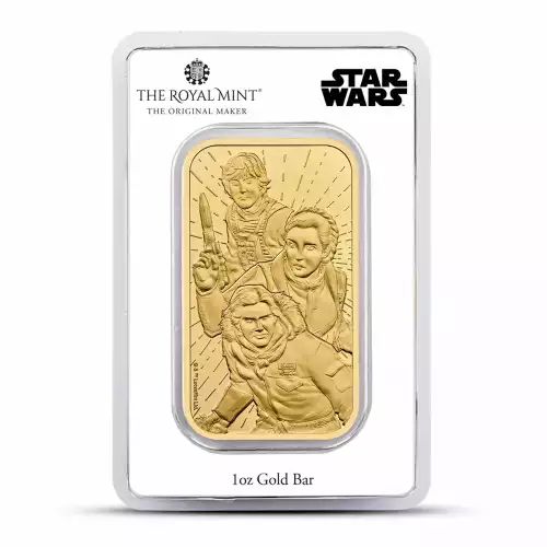 2024 1oz Royal Mint Star Wars: Light Side .9999 Gold BU Bar (4)