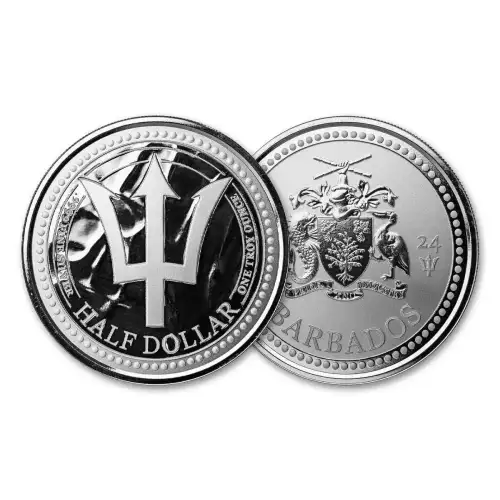 2024 1oz Scottsdale Mint Barbados .999 Silver Trident