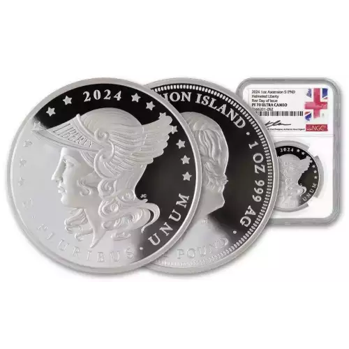 2024 1oz Silver Helmeted Liberty NGC PF70UC FDOI Jody Clark Signature