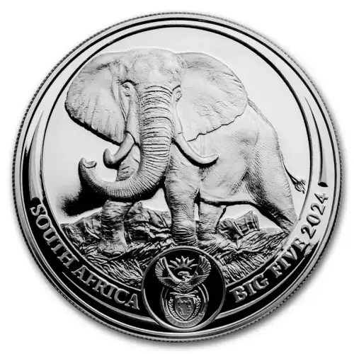 2024 1oz South Africa Big Five Series III - Elephant & Krugerrand with Elephant Privy .999 Silver Proof 2 Coin Set