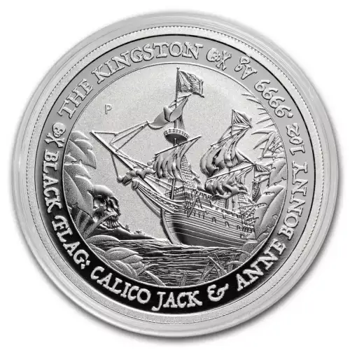 2024 1oz Tuvalu Black Flag: The Kingston .9999 Silver BU Coin (4)