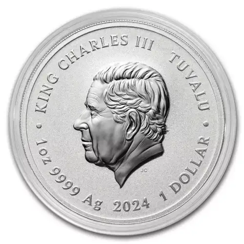 2024 1oz Tuvalu Black Flag: The Kingston .9999 Silver BU Coin (2)