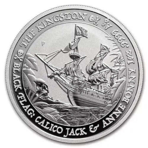2024 1oz Tuvalu Black Flag: The Kingston .9999 Silver BU Coin (5)