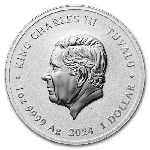 2024 1oz Tuvalu Black Flag: The Kingston .9999 Silver BU Coin (3)
