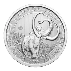 2024 2 oz Canada Ice Age - Woolly Mammoth .9999 Silver BU Coin