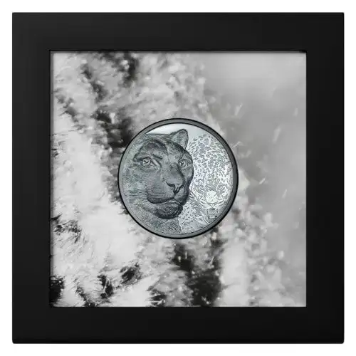 2024 2 oz Mongolia Wild Mongolia Series – Snow Leopard Black Proof .9999 Silver Coin (2)