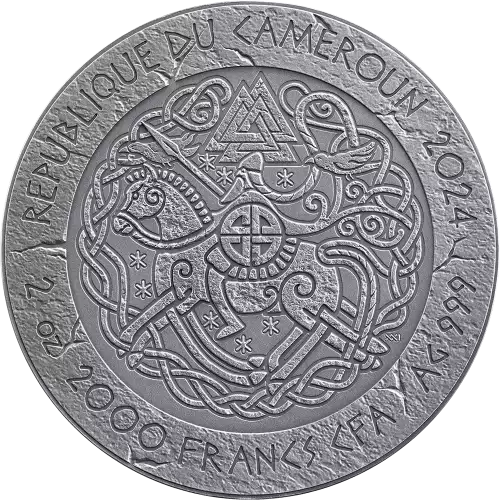 2024 2oz Cameroon The Way of Valhalla Ragnar Lothbrok .999 Silver Coin (5)