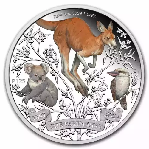 2024 4 x 1oz Australia Perth Mint’s 125th Anniversary .9999 Silver Typeset Collection (4)