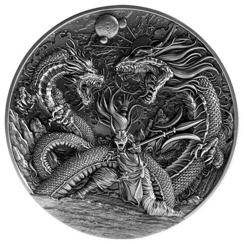 2024 Chad Zhu Rong God of Fire 2 oz Silver Coin (2)