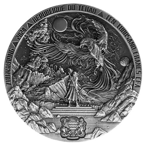 2024 Chad Zhu Rong God of Fire 2 oz Silver Coin