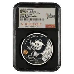 2024 China 1-oz Silver ANA Show Panda Proof NGC PF70 FDOI w/ANA Label Black Core (2)