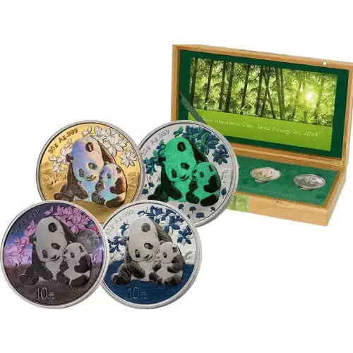 2024 China Panda 4 x 30g Silver Prestige Coin Set  (5)