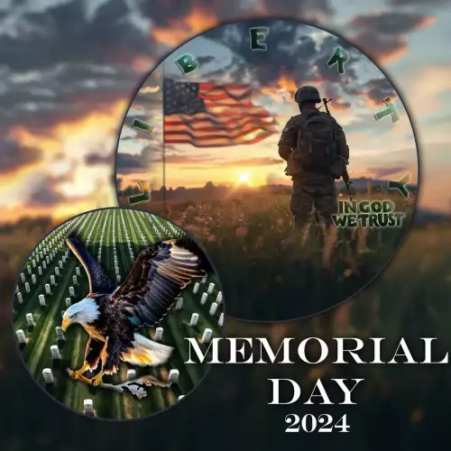 2024 Colorized American Silver Eagle Memorial Day Honor .999 Silver 1oz Ag 999