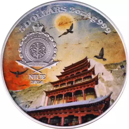 2024 Niue Flying Apsaras at Mogao Caves 2 oz Silver Coin (2)