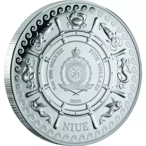 2024 Niue Mythical Sea Creatures 2 oz Silver Proof Coin