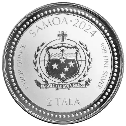 2024 Samoa 1oz Scottsdale Mint .999 Silver Year of the Dragon Coin 