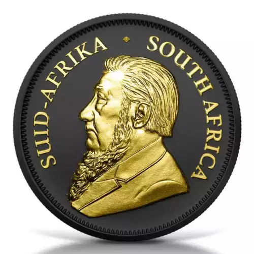 2024 South Africa Krugerrand Black Platinum with 24k Gilding 1 oz Silver Coin (3)