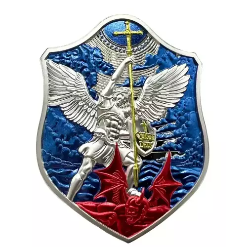 2024 St. Michael's Shield Dragonslayer Edition Stacker 2 oz Silver Medal