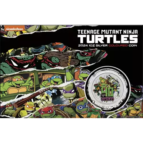 2024 Teenage Mutant Ninja Turtles 40th Anniversary 1oz Silver Coloured Coin in Card (2)