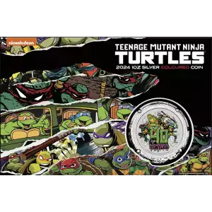 2024 Teenage Mutant Ninja Turtles 40th Anniversary 1oz Silver Coloured Coin in Card (2)