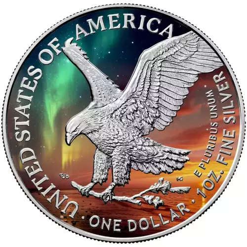 2024 U.S. Eagle Chromatics Solar Storms Edition 1 oz Silver Coin (2)