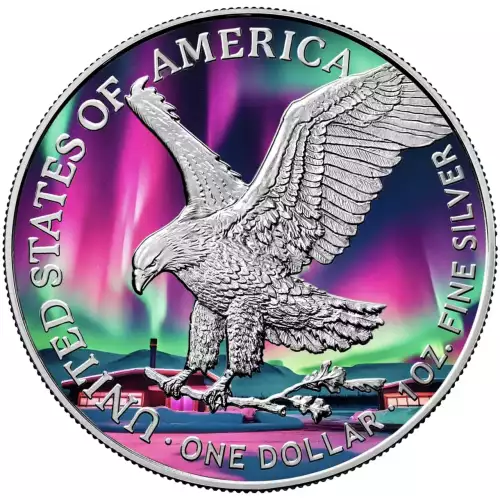 2024 U.S. Eagle Northern Lights Edition 1 oz Silver Coin (2)
