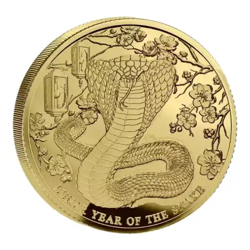 2025 0.5g Pitcairn Islands Lunar Year of the Snake BU .999 Gold Coin (3)