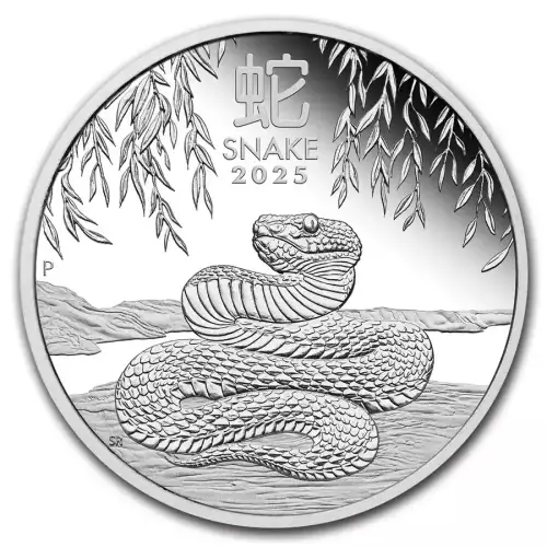 2025 1/2oz Australian Perth Mint Lunar Series III Year of the Snake Proof .9999 Silver Coin (4)