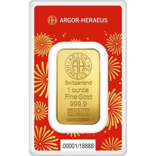 2025 1 oz Argor-Heraeus Lunar Year of the Snake .9999 Gold Bar in Assay (2)