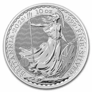 2025 10oz Royal Mint Britannia .999 Silver BU Coin