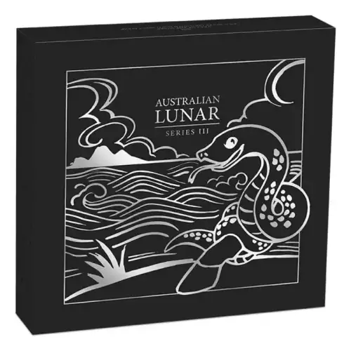 2025 1kg Australia Perth Mint Lunar Series III: Year of the Snake Colored .9999 Silver Coin with Gold Privy Mark