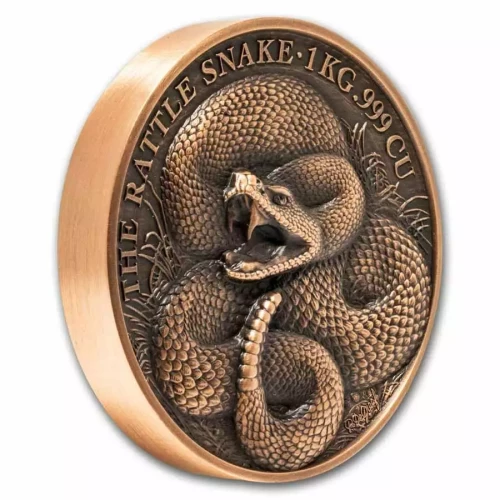 2025 1kg Benin Lunar Rattlesnake .999 Copper Coin (5)