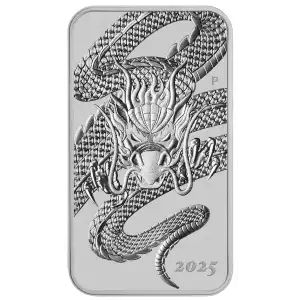 2025 1oz Australia Perth Mint Dragon .9999 Silver Coin Bar