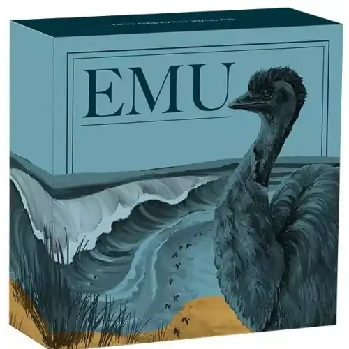 2025 1oz Australia Perth Mint Emu .9999 Silver Coloured Coin (3)