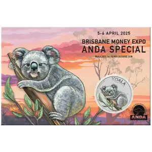 2025 1oz Australia Perth Mint Koala Brisbane ANDA Special Colorized .9999 Silver Coin in Card (2)