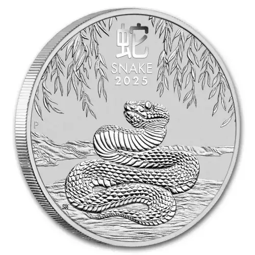 2025 1oz Australia Perth Mint Lunar Series III - Year of the Snake .9999 Silver Coin BU