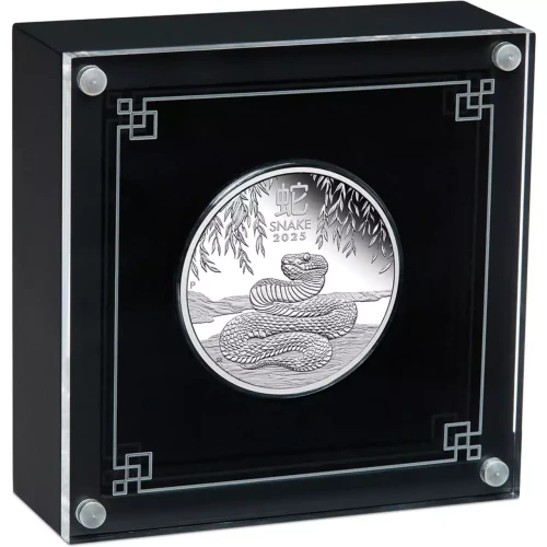 2025 1oz Australian Perth Mint Lunar Series III Year of the Snake Proof .9999 Silver Coin (3)
