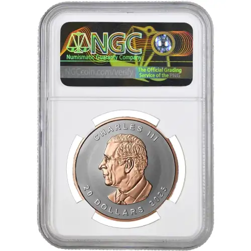 2025 1oz Canada RCM Silver Maple Leaf Pulsating Forest Reverse Proof w/ Rose Gilt UHR NGC Rev PF70 First Release