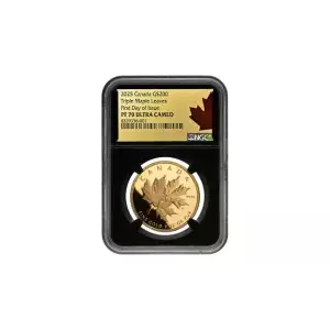 2025 1oz Canada RCM Triple Maple Leaves Gold Coin NGC PF70UC FDOI Black Core (3)