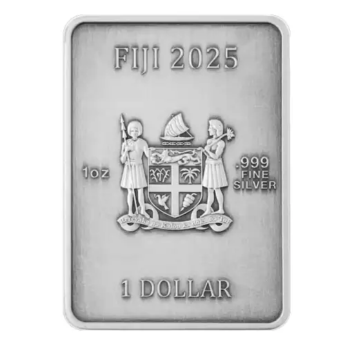 2025 1oz Fiji Snake High Relief .999 Silver Coin Bar (2)