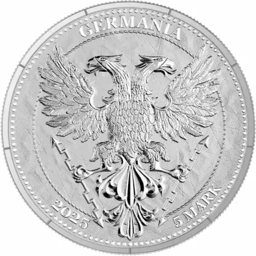 1 Oz Two Wolves Silver Round 2025 – BU .999 Fine Silver Bullion From Golden State Mint