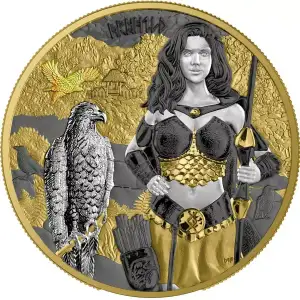2025 1oz Germania Valkyries: Arnhild Valhalla Edition Gilded .9999 Silver BU Coin
