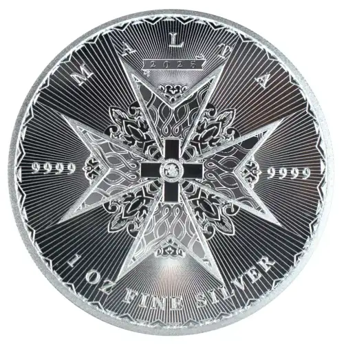 2025 1oz Malta Maltese Cross .9999 Silver BU Coin