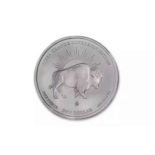 2025 1oz Mesa Grande Mercanti Native American Bison .999 Silver Coin BU (2)