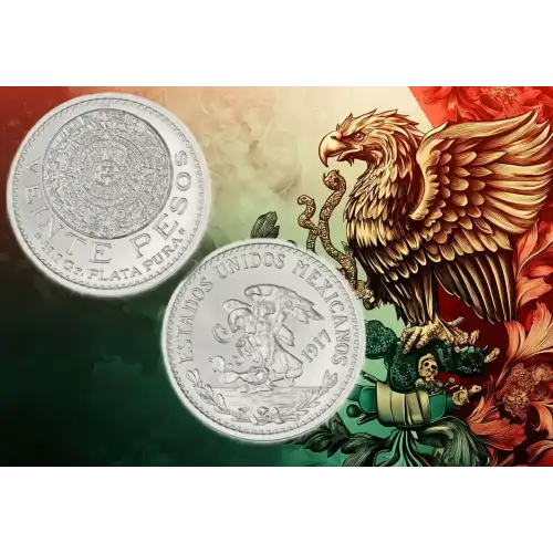 2025 1oz Mexico 20 Pesos 1917 Mexican Tribute .999 Silver BU Round