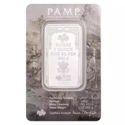 2025 1oz PAMP Suisse The Buddha .999 Silver Bar in Assay (2)