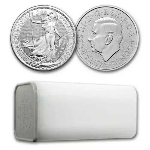 thumbnail image 2 of 2025 Great Britain 1/10 Oz .9995 Fine Platinum Britannia Coin - King Charles III Effigy, BU 2 of 3