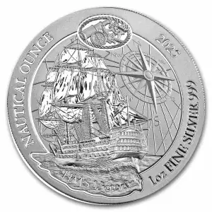 2025 1oz Rwanda Nautical Ounce Series - HMS Victory .999 Silver BU Coin (3)
