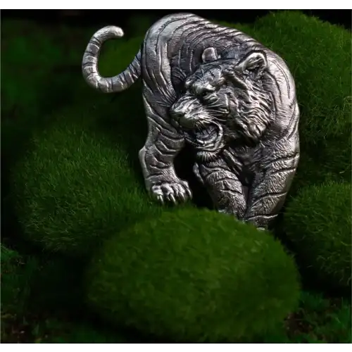 2025 1oz South Korea Komsco Mint Tiger .999 Silver Shaped Medal (3)