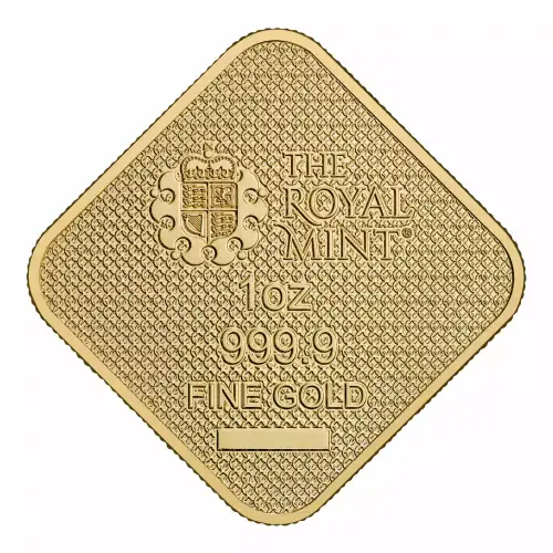 2025 1oz UK Royal Mint Queen's Beasts Completer .9999 Gold BU Bar (3)